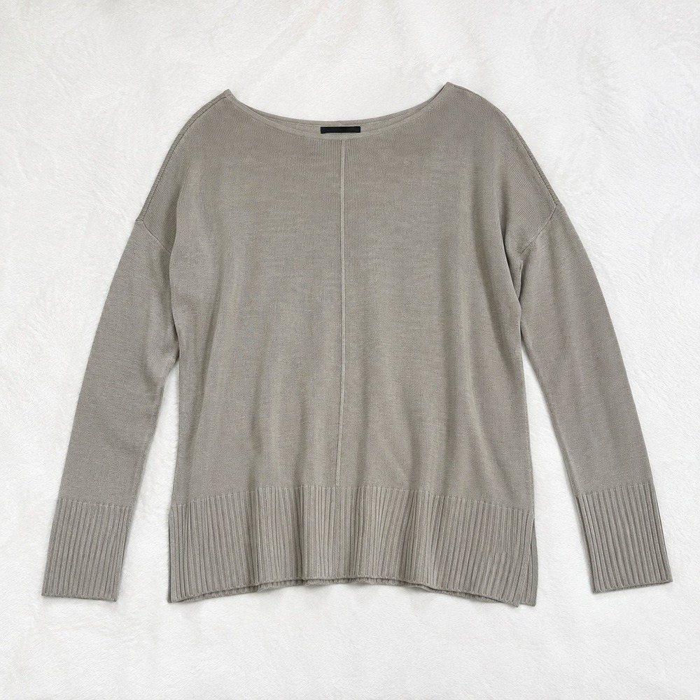 Banana Republic Sweater Sz S Beige Boatneck Knit Top Pullover Casual Chic